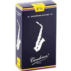 SR2125 VANDOREN ALTO SAX REED #2 1/2 BOX OF TEN